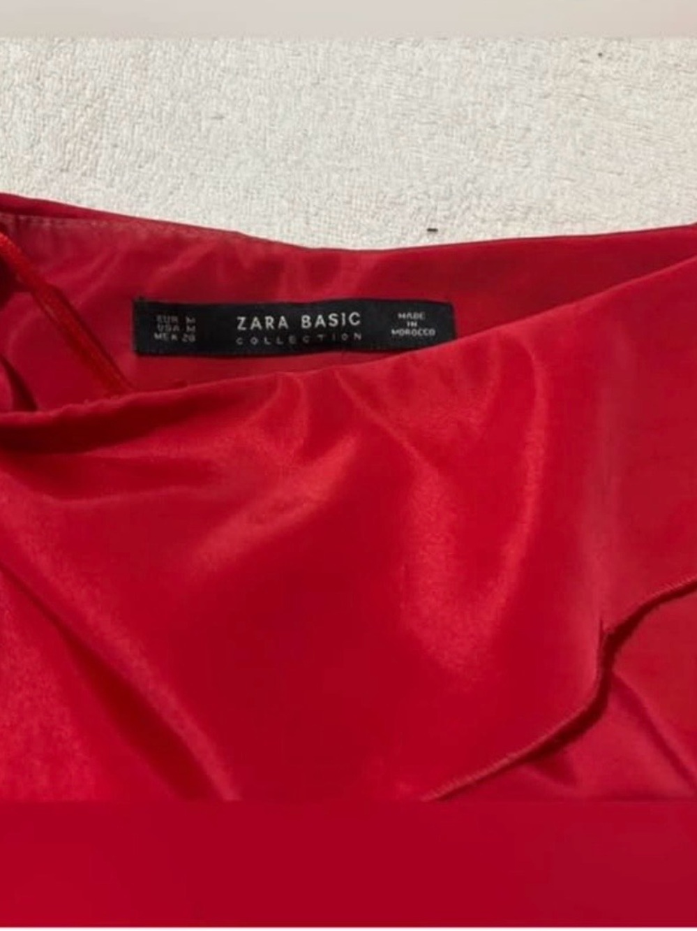 Zara Red One-Shoulder Ruffle Top - Picture 3 of 3